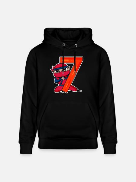 Fils Ninja de 7 ans - Sweat à capuche bio CRUISER Stanley/Stella Unisexe - noir