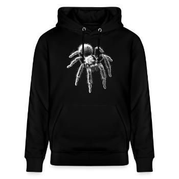 Vogelspinne Portrait Spinne Spinnen Tiere - Stanley/Stella Unisex Bio-Hoodie CRUISER  - Schwarz - Vorne - Alina (178cm) & Michal (187cm)
