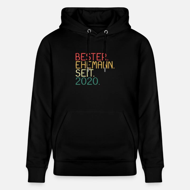 Bester Ehemann seit 2020 - Stanley/Stella Unisex Bio-Hoodie CRUISER  - Schwarz