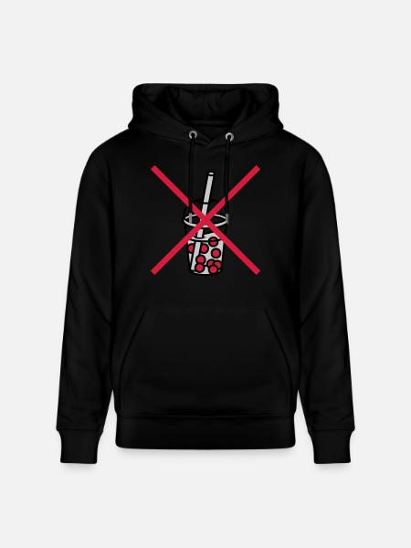 Shield Bubble Tea forbidden - Stanley/Stella CRUISER Unisex Organic Hoodie - black