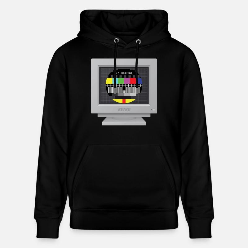 CRT Design - No signal (Mire) - Sweat à capuche bio CRUISER Stanley/Stella Unisexe - noir