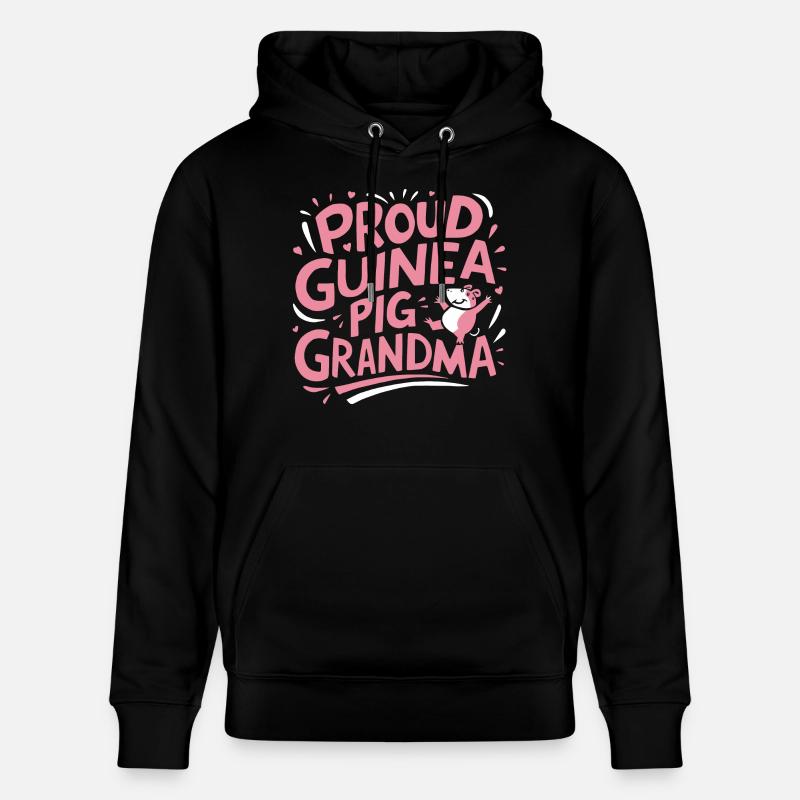 Fière grand-mère cochon d’Inde - Sweat à capuche bio CRUISER Stanley/Stella Unisexe - noir