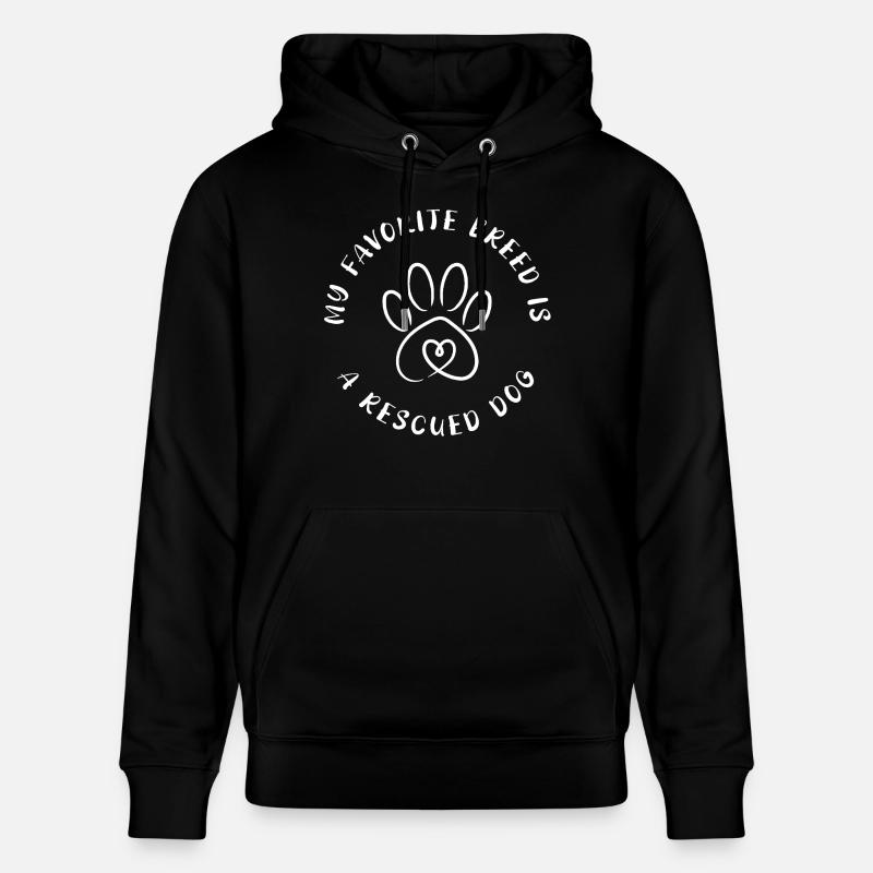 Race préférée ? Chien sauvé ! - Sweat à capuche bio CRUISER Stanley/Stella Unisexe - noir