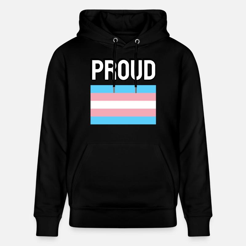 Trans Pride transfierté Drapeau Fier - Sweat à capuche bio CRUISER Stanley/Stella Unisexe - noir