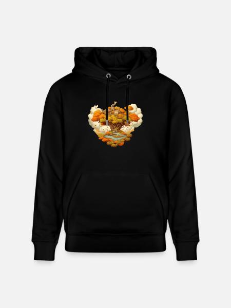 Herbstliche Landschaft - Stanley/Stella Unisex Bio-Hoodie CRUISER  - Schwarz