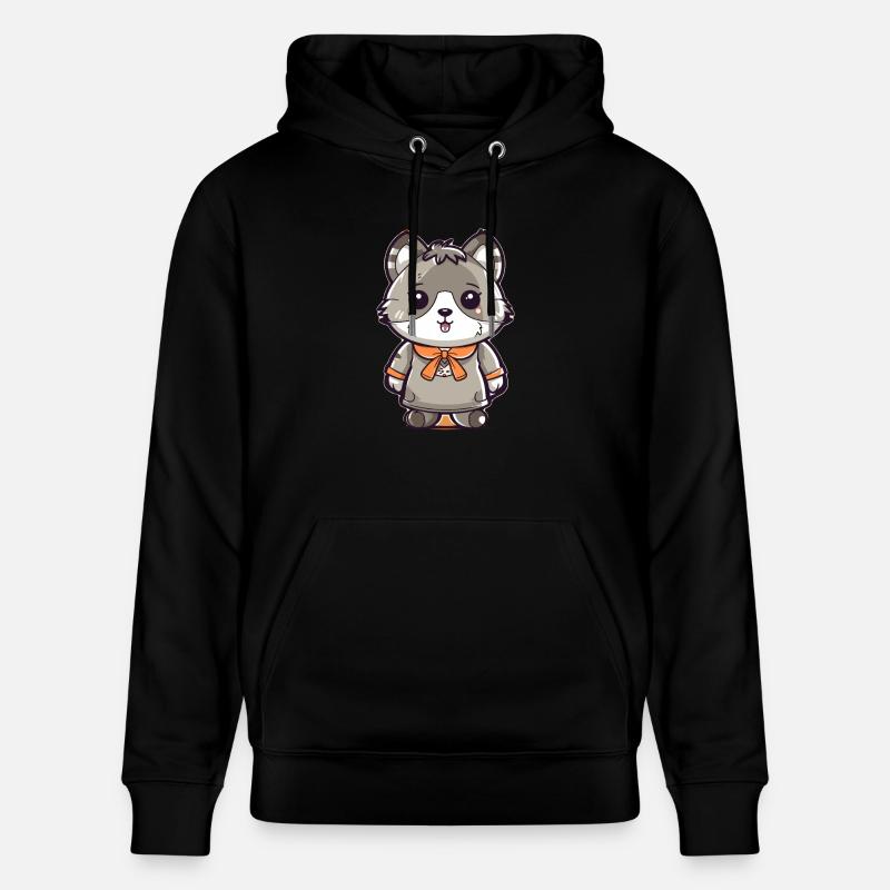 Raton laveur - Style Kawaii - Sweat à capuche bio CRUISER Stanley/Stella Unisexe - noir