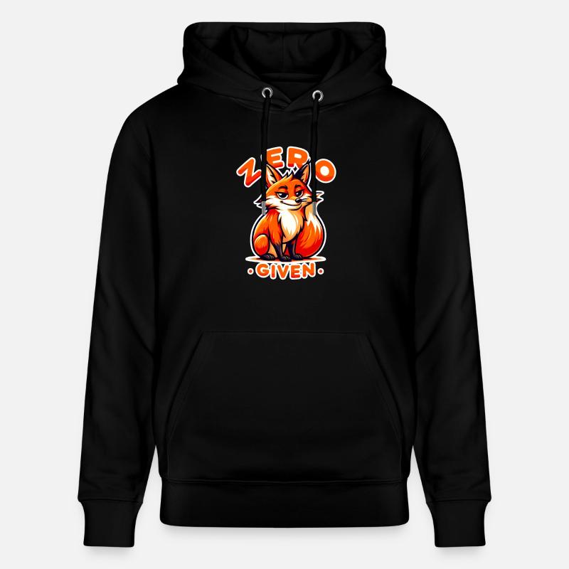 Zéro donné - Illustration de renard - Sweat à capuche bio CRUISER Stanley/Stella Unisexe - noir