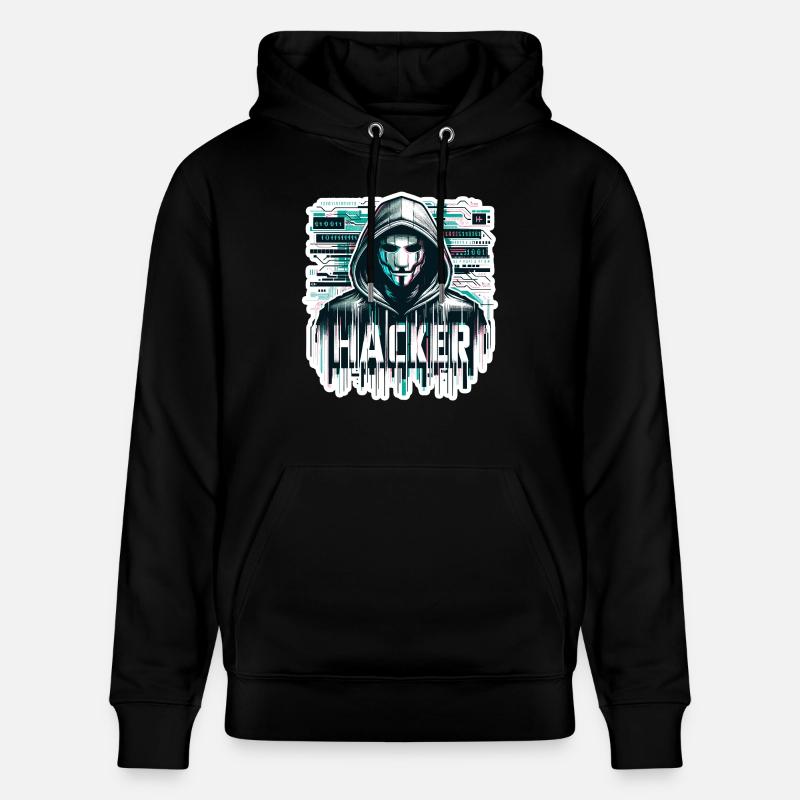 Hacker - Illustration - Sweat à capuche bio CRUISER Stanley/Stella Unisexe - noir