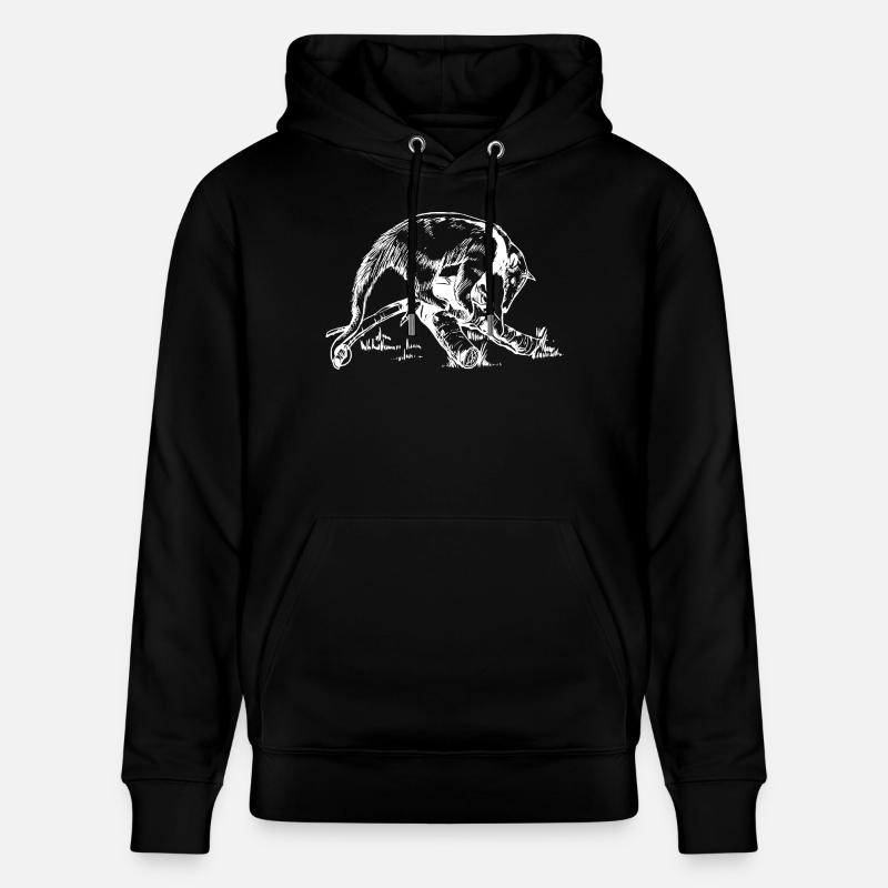 Fourmilier blanc / noir - Sweat à capuche bio CRUISER Stanley/Stella Unisexe - noir