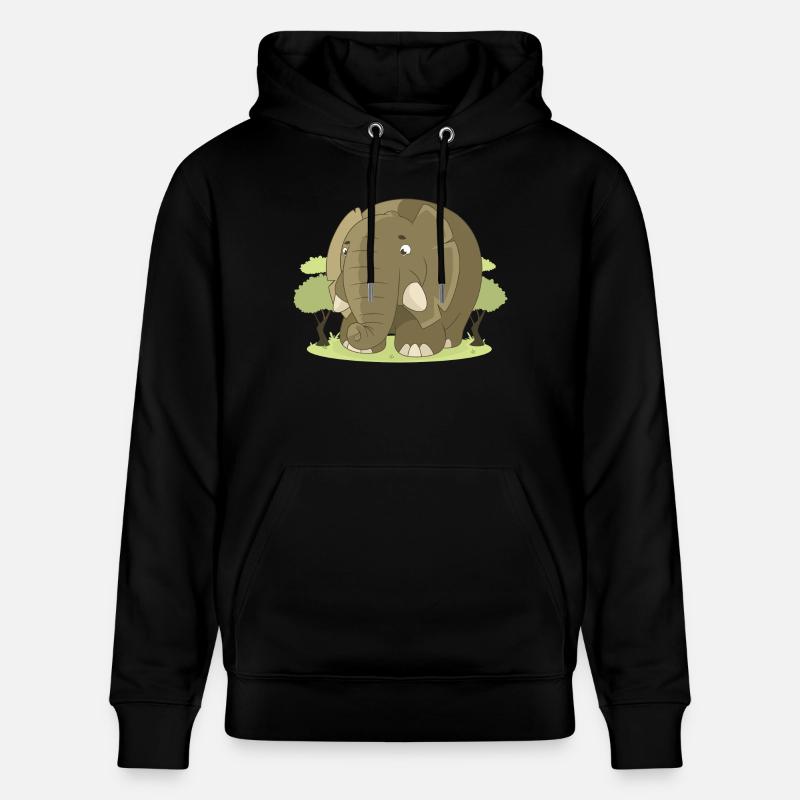éléphant - Sweat à capuche bio CRUISER Stanley/Stella Unisexe - noir
