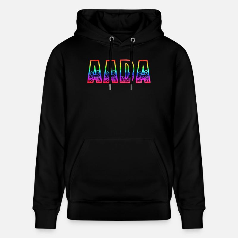 aada rs arc-en-ciel - Sweat à capuche bio CRUISER Stanley/Stella Unisexe - noir