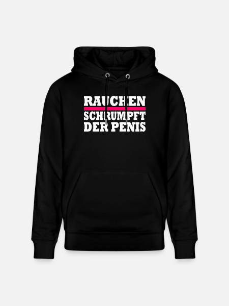 rauchen schrumpft der penis - Stanley/Stella Unisex Bio-Hoodie CRUISER  - Schwarz