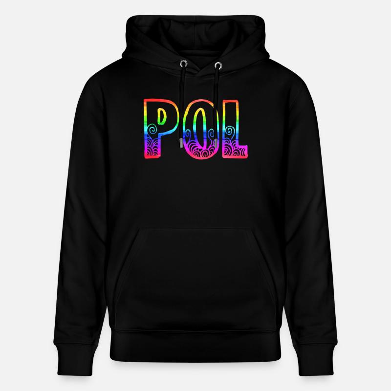 pol rs regenbogen - Stanley/Stella Unisex Bio-Hoodie CRUISER  - Schwarz