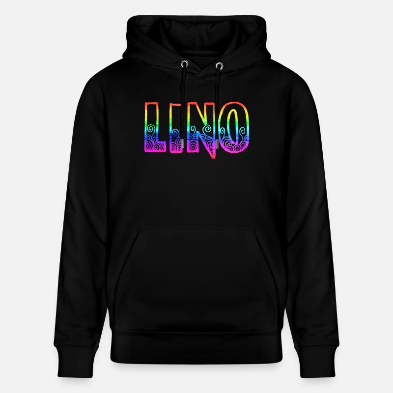 lino rs arc-en-ciel - Sweat à capuche bio CRUISER Stanley/Stella Unisexe - noir