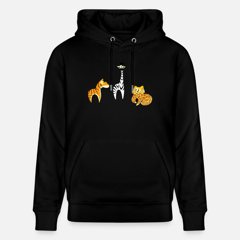 Animaux de zoo - Sweat à capuche bio CRUISER Stanley/Stella Unisexe - noir