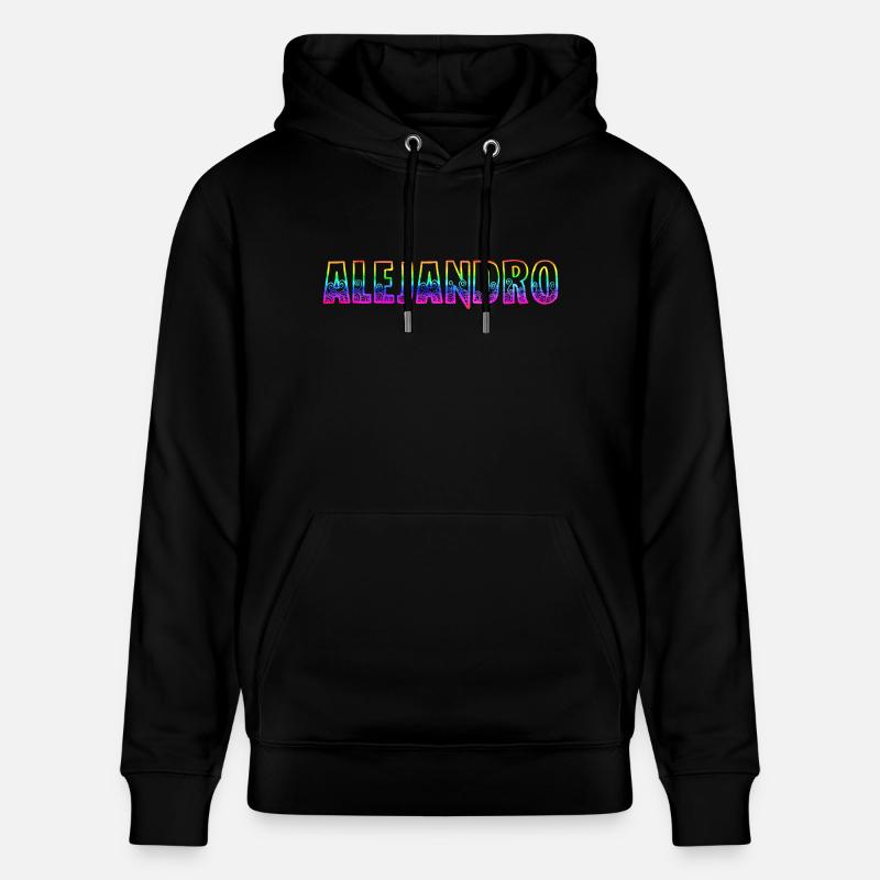 Alejandro RS Arc-en-ciel - Sweat à capuche bio CRUISER Stanley/Stella Unisexe - noir