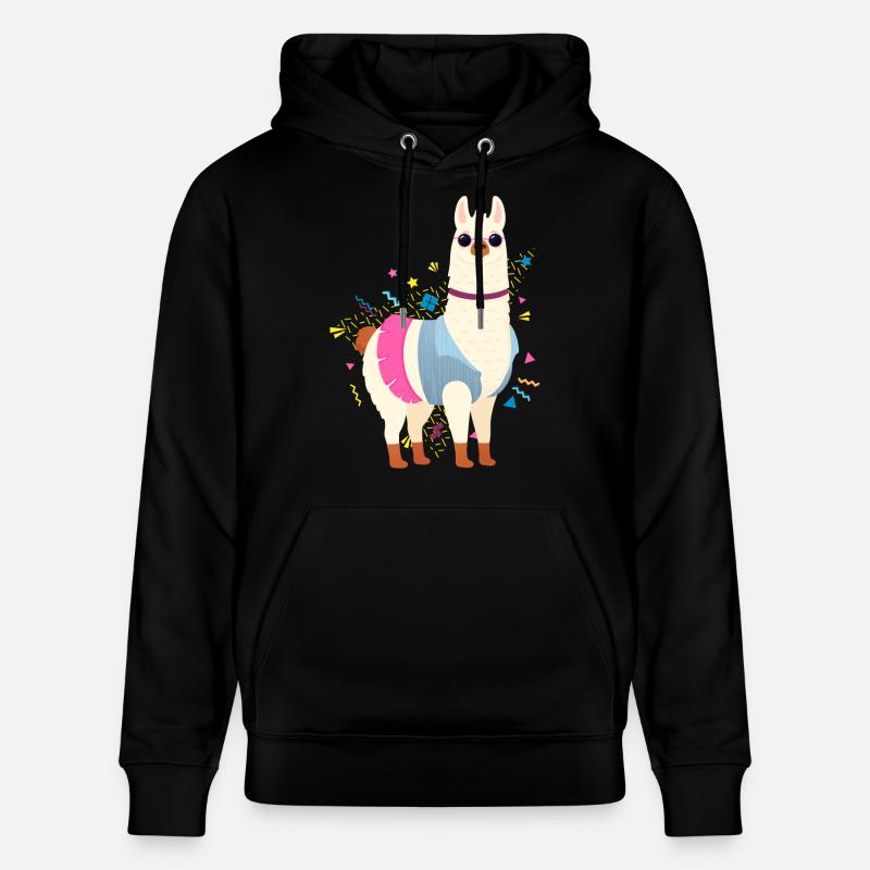 90s Style Llama - Sweat à capuche bio CRUISER Stanley/Stella Unisexe - noir