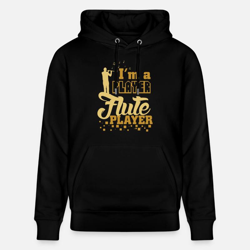 Querflöte spruch - Stanley/Stella Unisex Bio-Hoodie CRUISER  - Schwarz