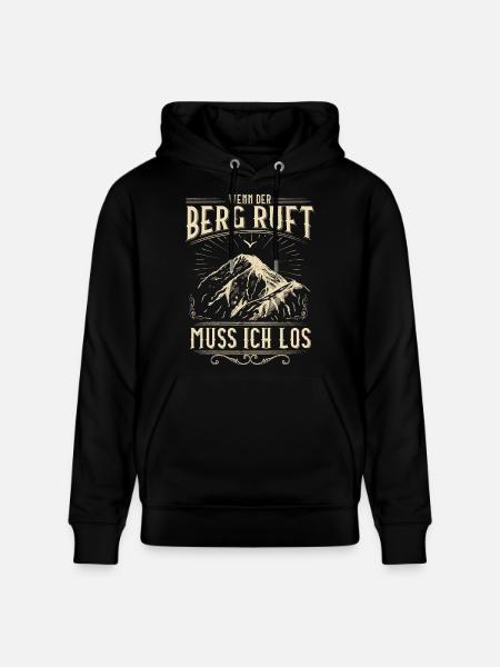 Mountaineers / Peaks / Alps - Stanley/Stella CRUISER Unisex Organic Hoodie - black