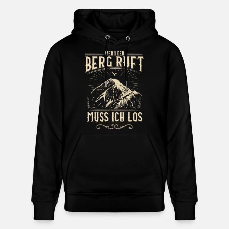 Alpinistes / Sommet / Alpes - Sweat à capuche bio CRUISER Stanley/Stella Unisexe - noir