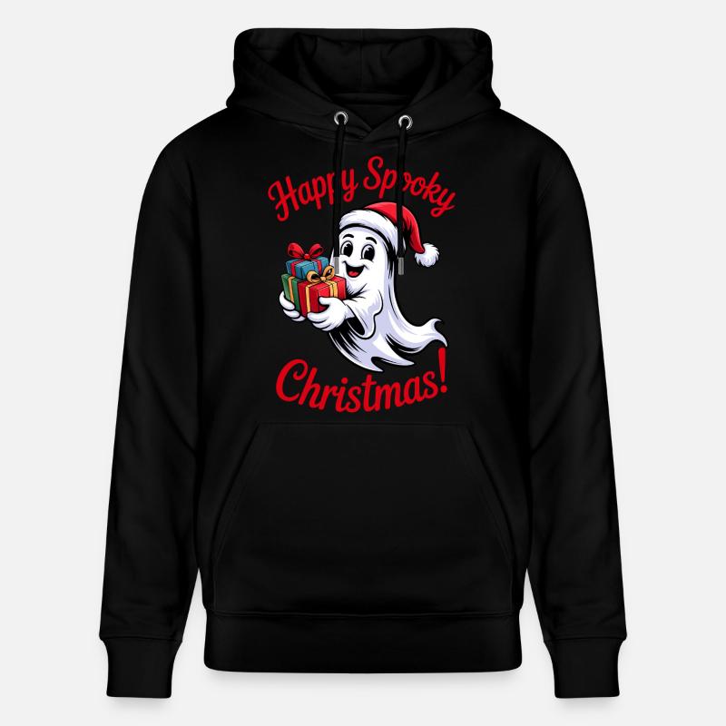 Fantôme joyeux avec des cadeaux - Sweat à capuche bio CRUISER Stanley/Stella Unisexe - noir
