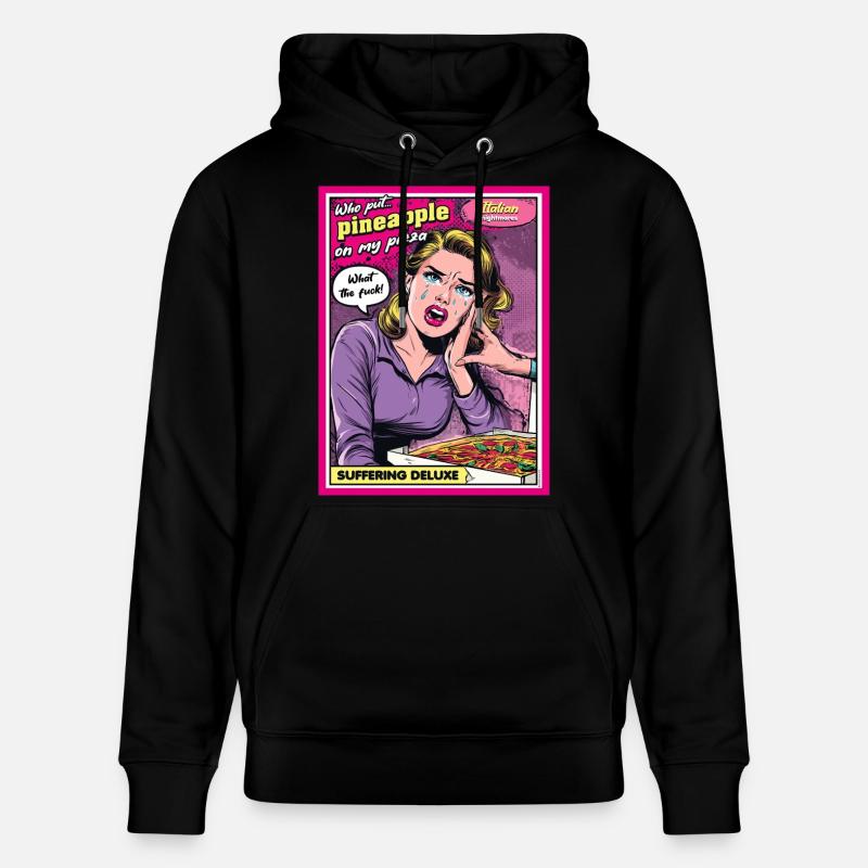 Pas d’ananas sur la pizza - Sweat à capuche bio CRUISER Stanley/Stella Unisexe - noir