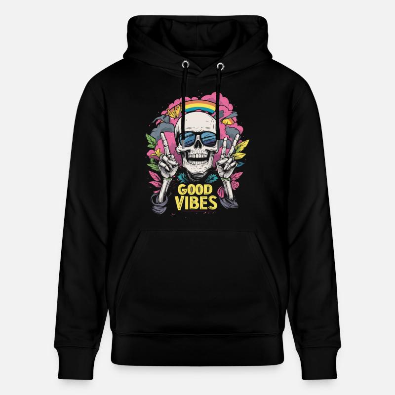 Skull Rainbow - Sweat à capuche bio CRUISER Stanley/Stella Unisexe - noir