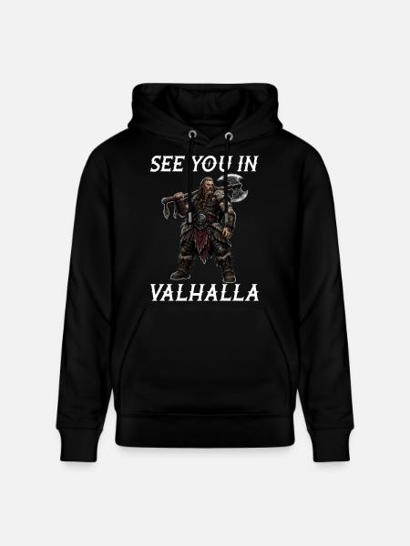 Wir sehen uns in Walhalla - Stanley/Stella Unisex Bio-Hoodie CRUISER - Schwarz