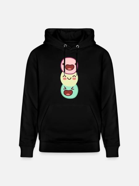 funny happy - unusually funny threesome - Stanley/Stella CRUISER Unisex Organic Hoodie - black