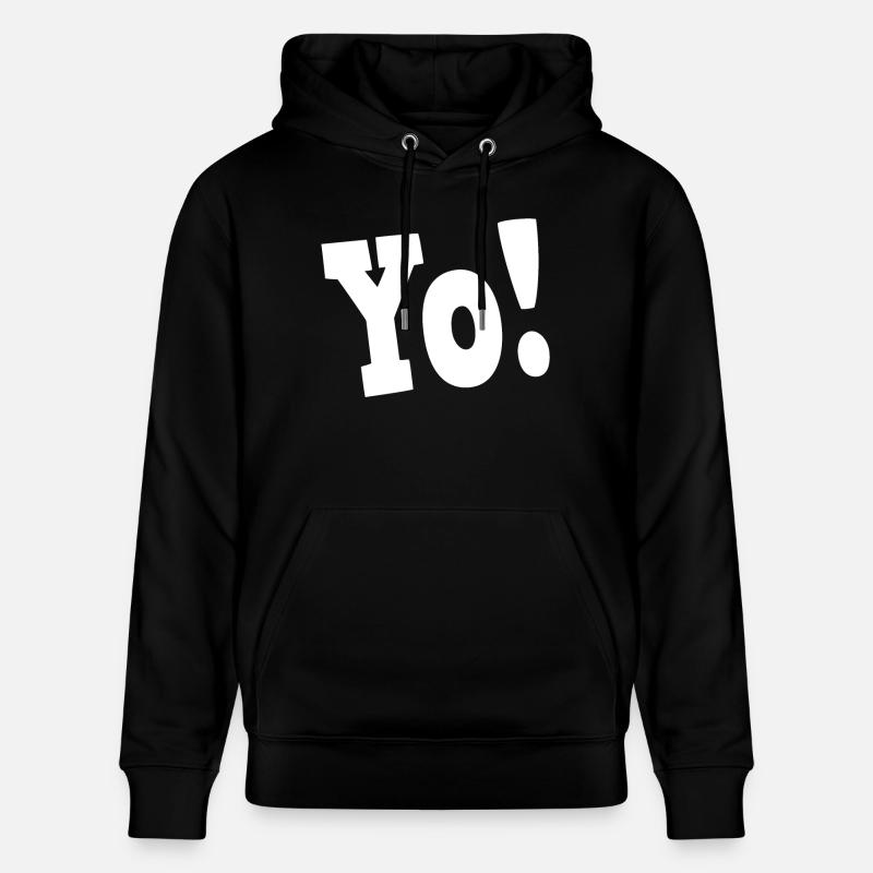 Votre exclamation en gras blanc - Sweat à capuche bio CRUISER Stanley/Stella Unisexe - noir
