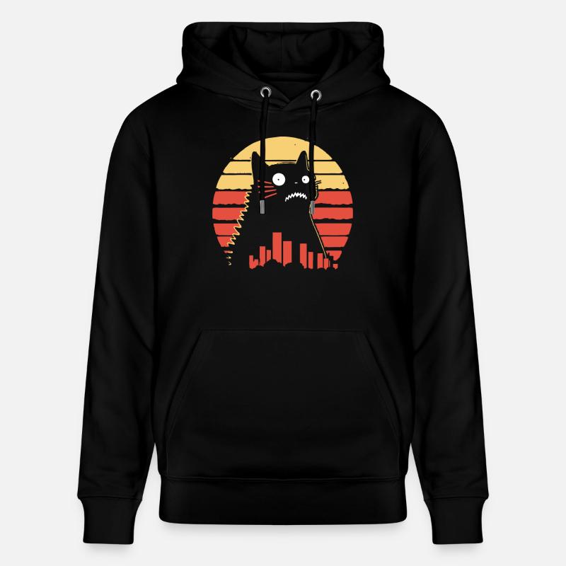 Chat monstre géant - Sweat à capuche bio CRUISER Stanley/Stella Unisexe - noir