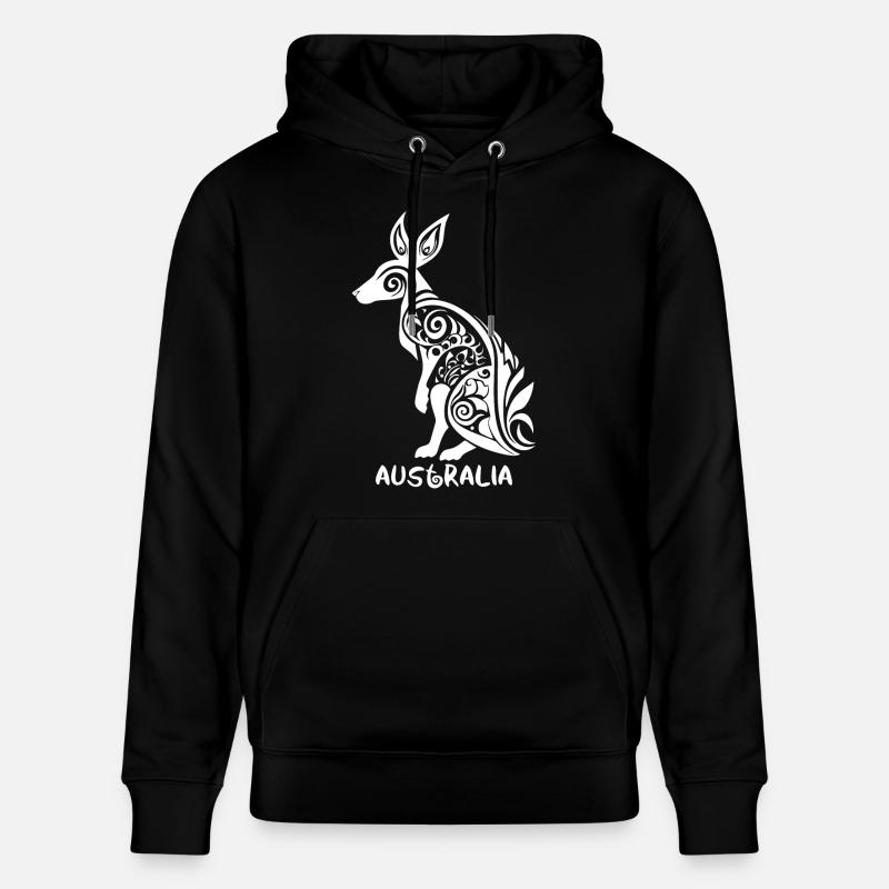 Symbole tribal – Kangourou d’Australie - Sweat à capuche bio CRUISER Stanley/Stella Unisexe - noir