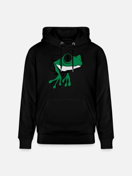 Frog hole funny - Stanley/Stella CRUISER Unisex Organic Hoodie - black