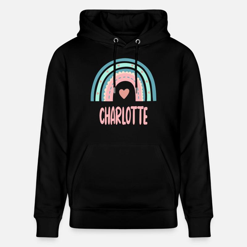 Charlotte Nom Rainbow Baby - Sweat à capuche bio CRUISER Stanley/Stella Unisexe - noir