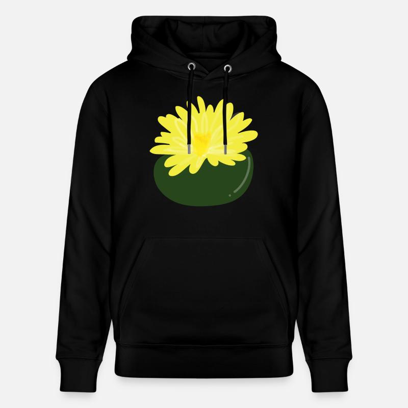 Lithops-Blüte1 - Stanley/Stella Unisex Bio-Hoodie CRUISER  - Schwarz