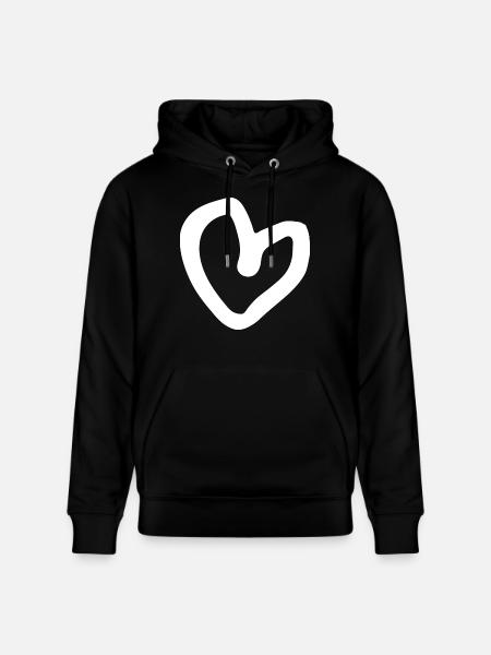 Herz - Stanley/Stella Unisex Bio-Hoodie CRUISER - Schwarz