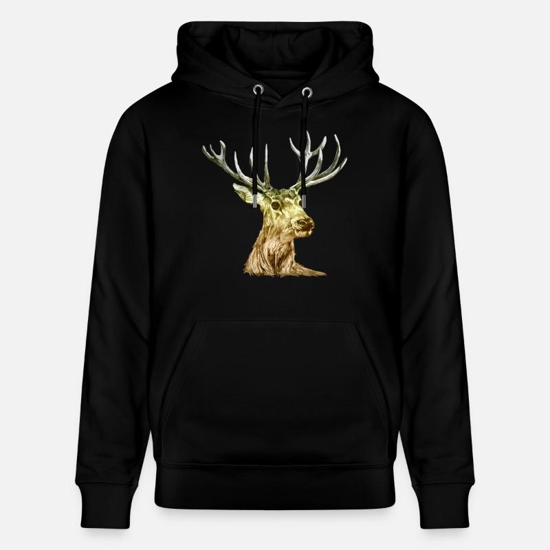Hirsch - Stanley/Stella Unisex Bio-Hoodie CRUISER  - Schwarz