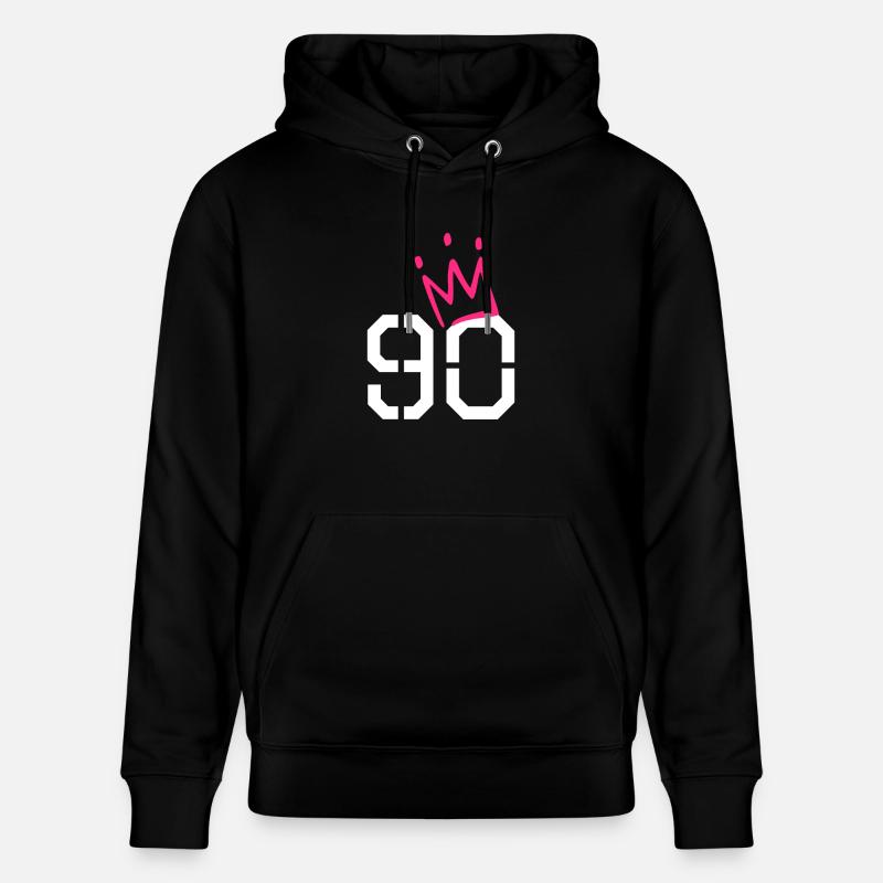 90 couronne - 90e anniversaire - cadeau - Sweat à capuche bio CRUISER Stanley/Stella Unisexe - noir