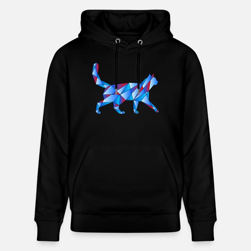 Chat bleu - Sweat à capuche bio CRUISER Stanley/Stella Unisexe - noir
