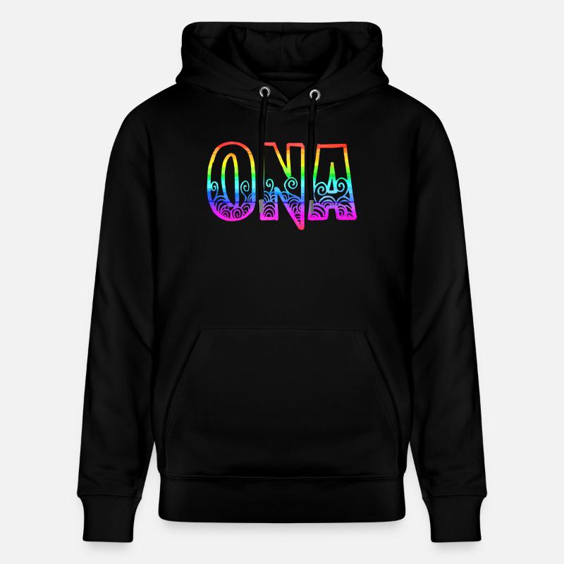 ona rs arc-en-ciel - Sweat à capuche bio CRUISER Stanley/Stella Unisexe - noir