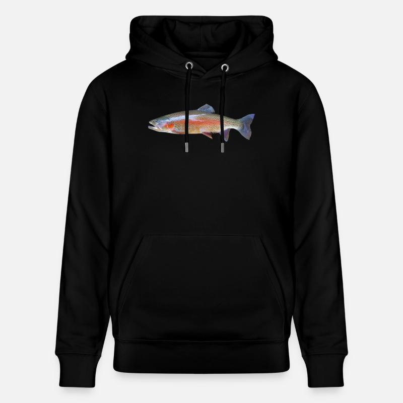 Eine schöne Regenbogenforelle - Stanley/Stella Unisex Bio-Hoodie CRUISER  - Schwarz