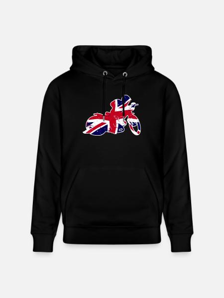 Speedway - Union Jack - Stanley/Stella Unisex Bio-Hoodie CRUISER  - Schwarz