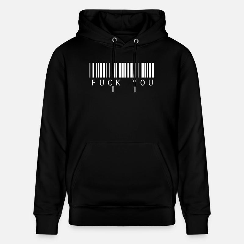 Fuck You Fuck Off Strichcode Barcode Cooler Spruch - Stanley/Stella Unisex Bio-Hoodie CRUISER  - Schwarz