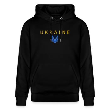 Ukraine - Sweat à capuche bio CRUISER Stanley/Stella Unisexe - noir - Devant - Alina (178cm) & Michal (187cm)