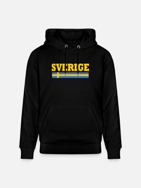 Sverige - Stanley/Stella Unisex Bio-Hoodie CRUISER  - Schwarz