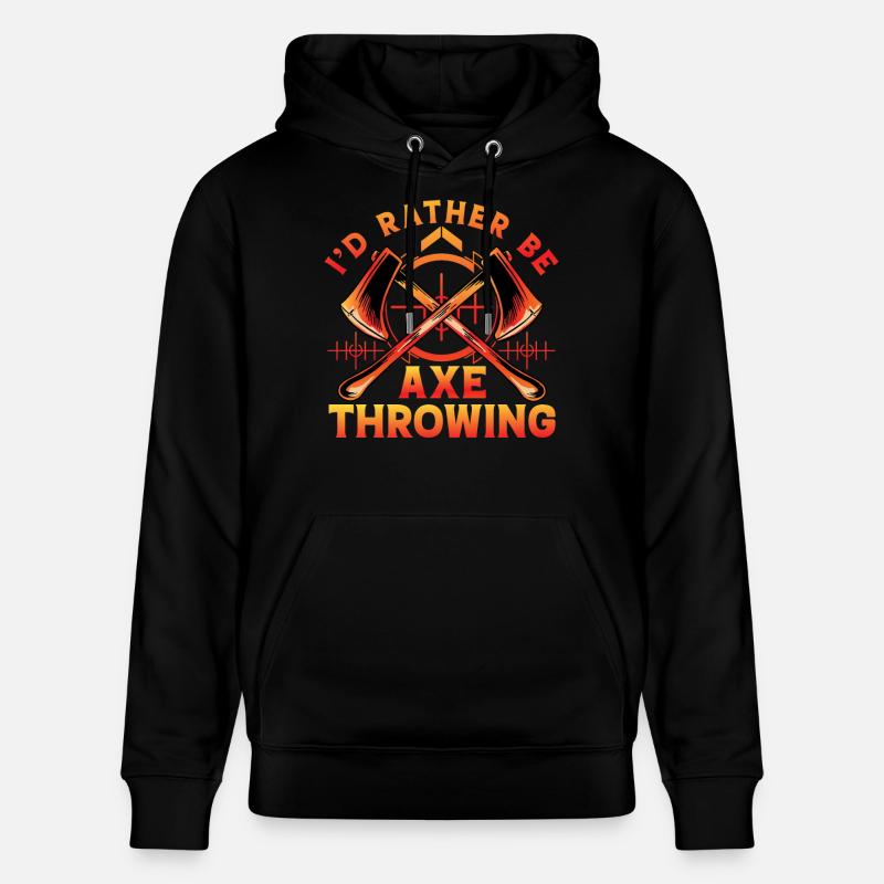Je préfère lancer des haches - Sweat à capuche bio CRUISER Stanley/Stella Unisexe - noir