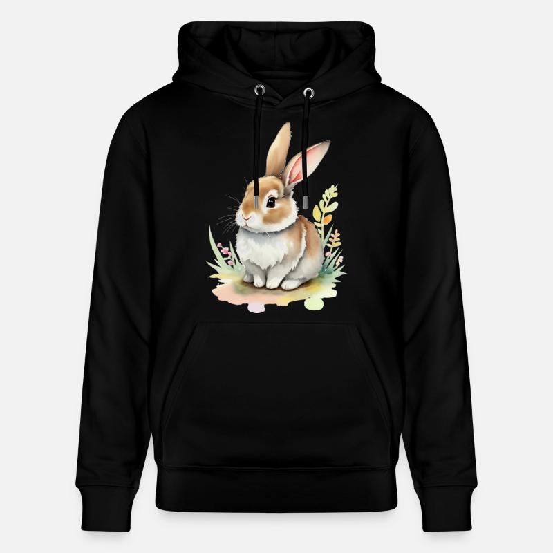 Lapin mignon - Sweat à capuche bio CRUISER Stanley/Stella Unisexe - noir