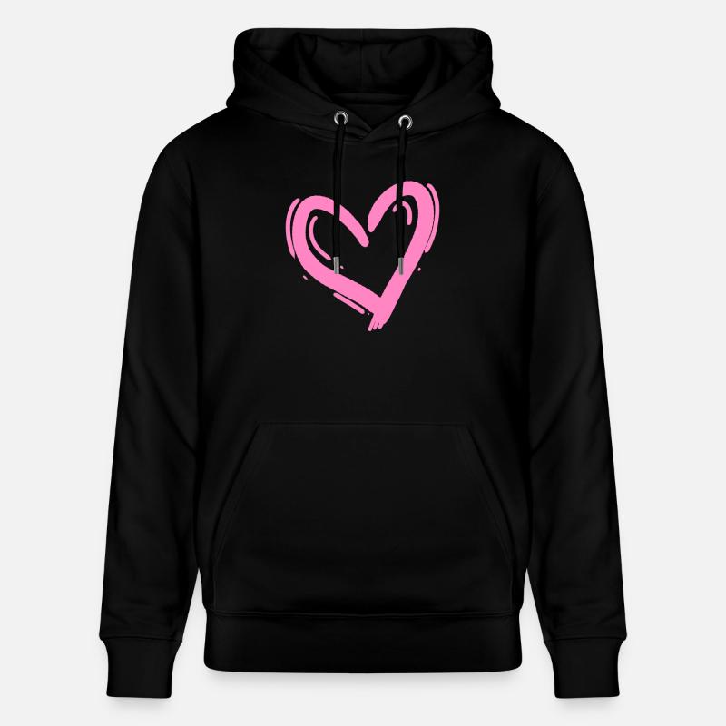 Coeur Design Amour Rose - Sweat à capuche bio CRUISER Stanley/Stella Unisexe - noir