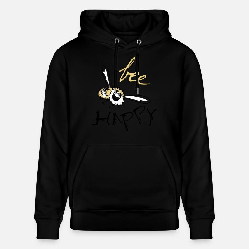 Biene glücklich - Stanley/Stella Unisex Bio-Hoodie CRUISER  - Schwarz