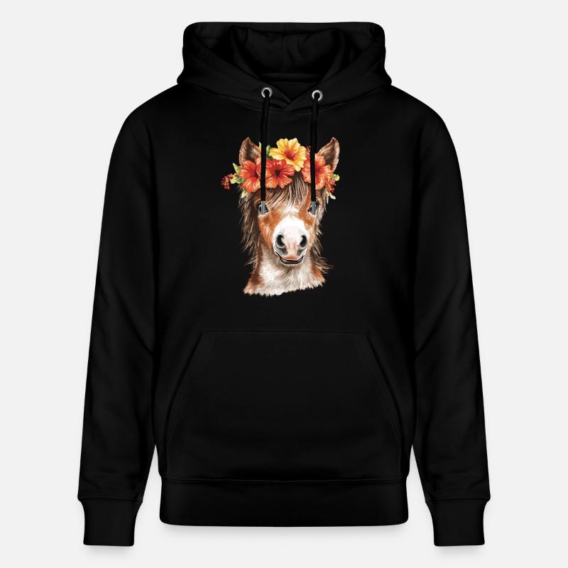 Frange à l’hibiscus - Sweat à capuche bio CRUISER Stanley/Stella Unisexe - noir